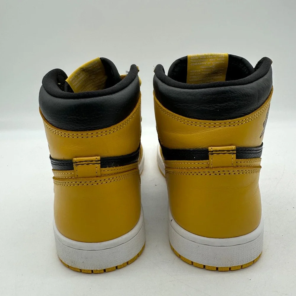 Nike 555088-701 Mens Size 7 Air Jordan 1 Retro High OG Pollen Black Yellow Shoes